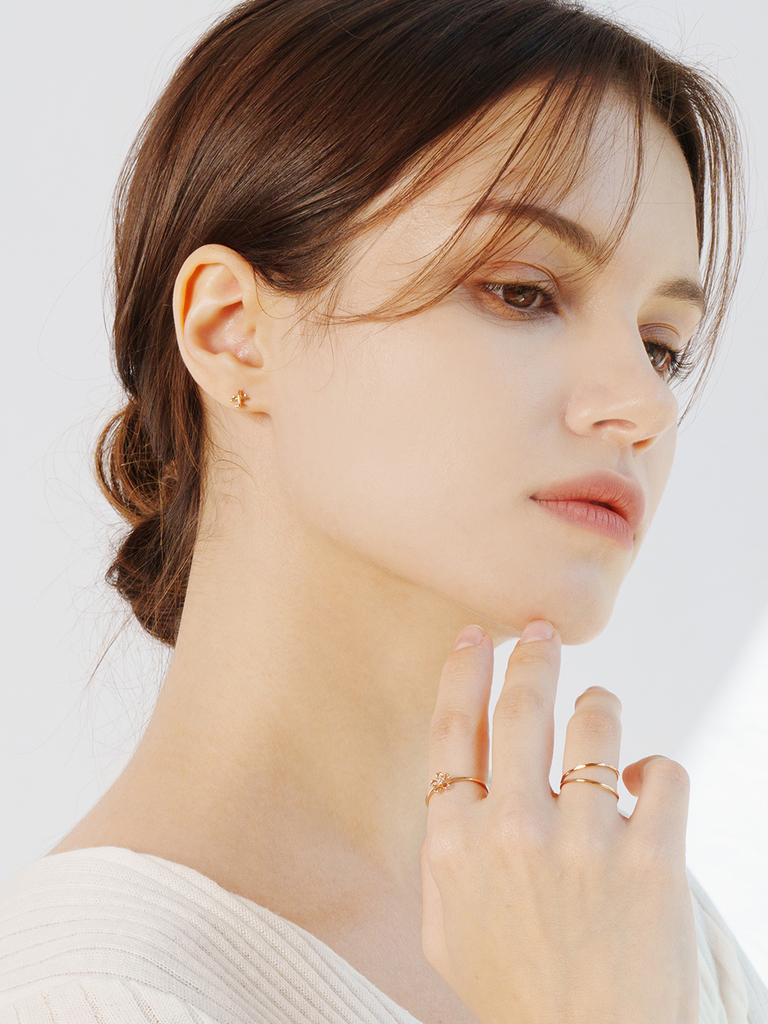 14K Mini Airplane Piercing Earrings