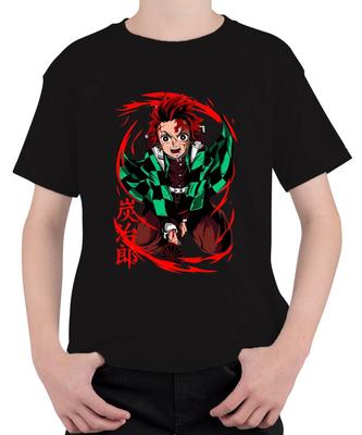 Tanjiro Kimetsu No Yaiba Sun Breath Hinokami Anime Gift Unisex Kids T-Shirt-