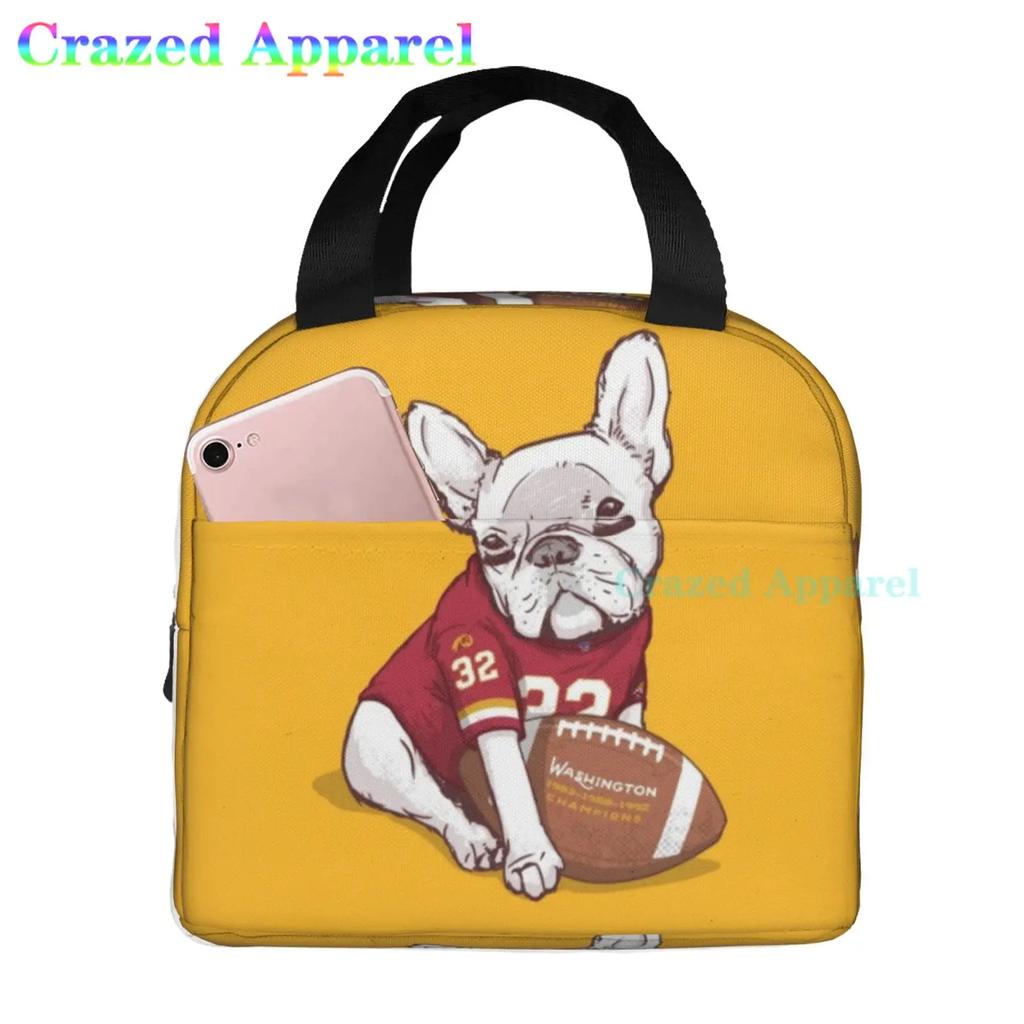 French Bulldogs Dog Insulated Lunch Bag for Women, Men, and Kids, Large and Reusable, Handle, Freezable Work and School Travel