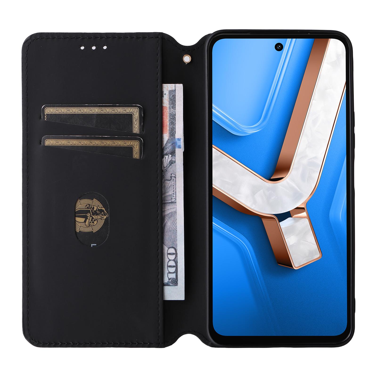 

For vivo Y29 4G/T4x 5G Case Wallet Rhombus Imprinted Leather Phone Cover Brown