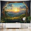 Hippie Background Cloth Home Decoration Tapestry Wall Hanging Aesthetics Balcony Window Landscape Art Hippie Wall Decor