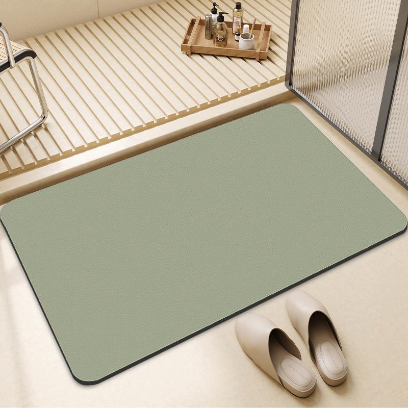 Solid Color Non-slip Diatom Mud Bathroom Mat - Water-absorbing, Durable, Easy To Clean Foot Pad