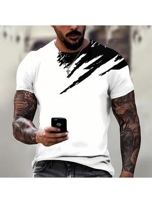 New 3D Graffiti Printed Men's T-shirt for the Summer a Casual Fashionable and Comfortable Polyester Fiber Men's