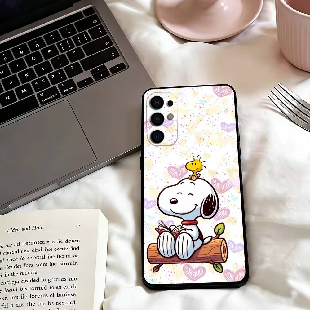 Cute S-Snoopys Phone Case For Samsung S25,S24,S21,S22,S23,S30,Ultra,S20,Plus,Fe,Lite,Note,10,Black Cover
