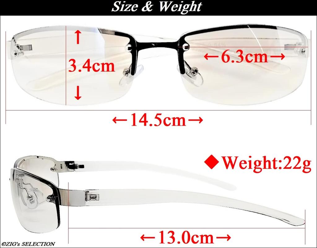 [ZIG's] Sunglasses for Men and Women, Suitable for All Seasons, Day and Night Use, Driving, Light Color, Light Brown, Half-Mirror, Clear, UV400 UV
