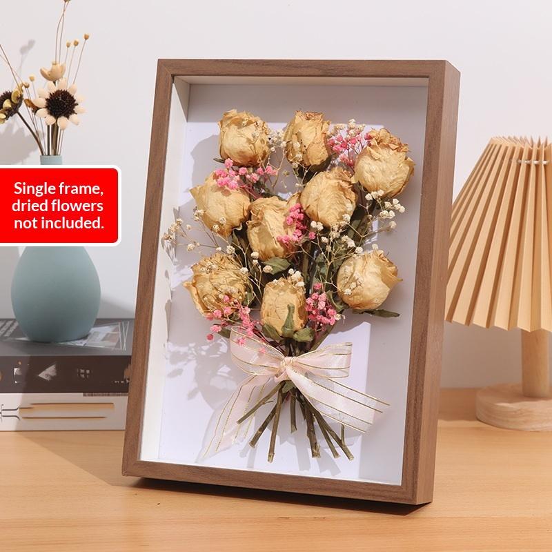 Cornici Portafoto in Legno 3D Profondità 3Cm 5Cm Porta Specimen Fiori Secchi Fatto a Mano Diy Lavoro Manuale Espositore Cornice Foto Decorazione Casa