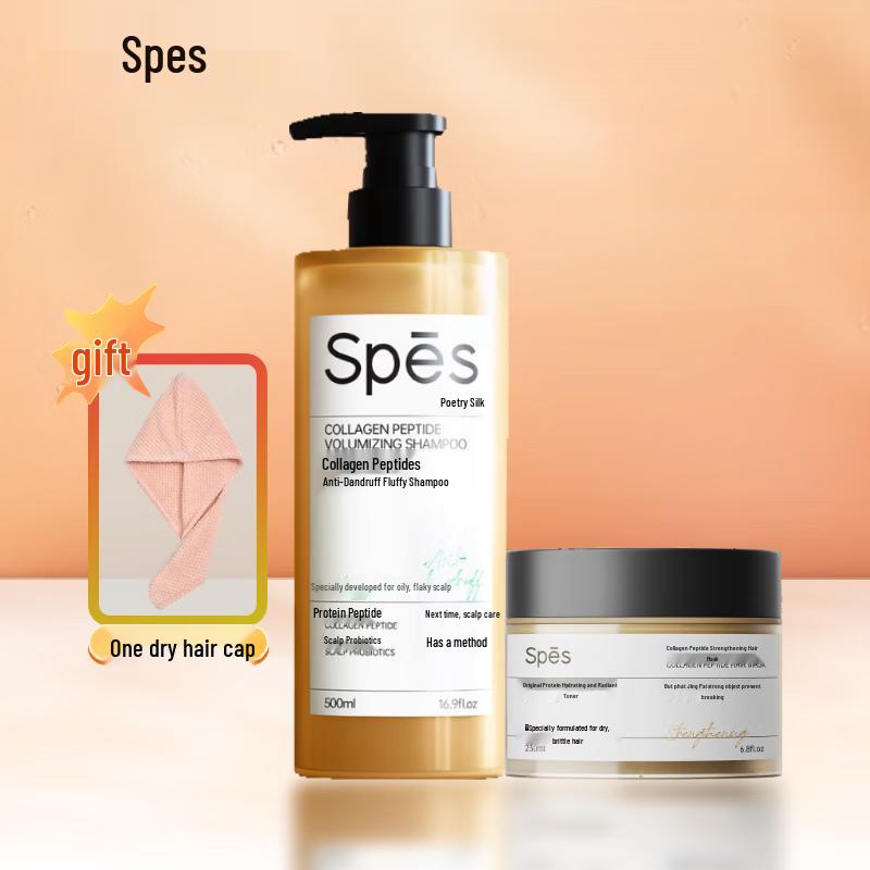Spēs Collagen Peptide Anti-Dandruff Volumizing Shampoo & Hair Mask Set