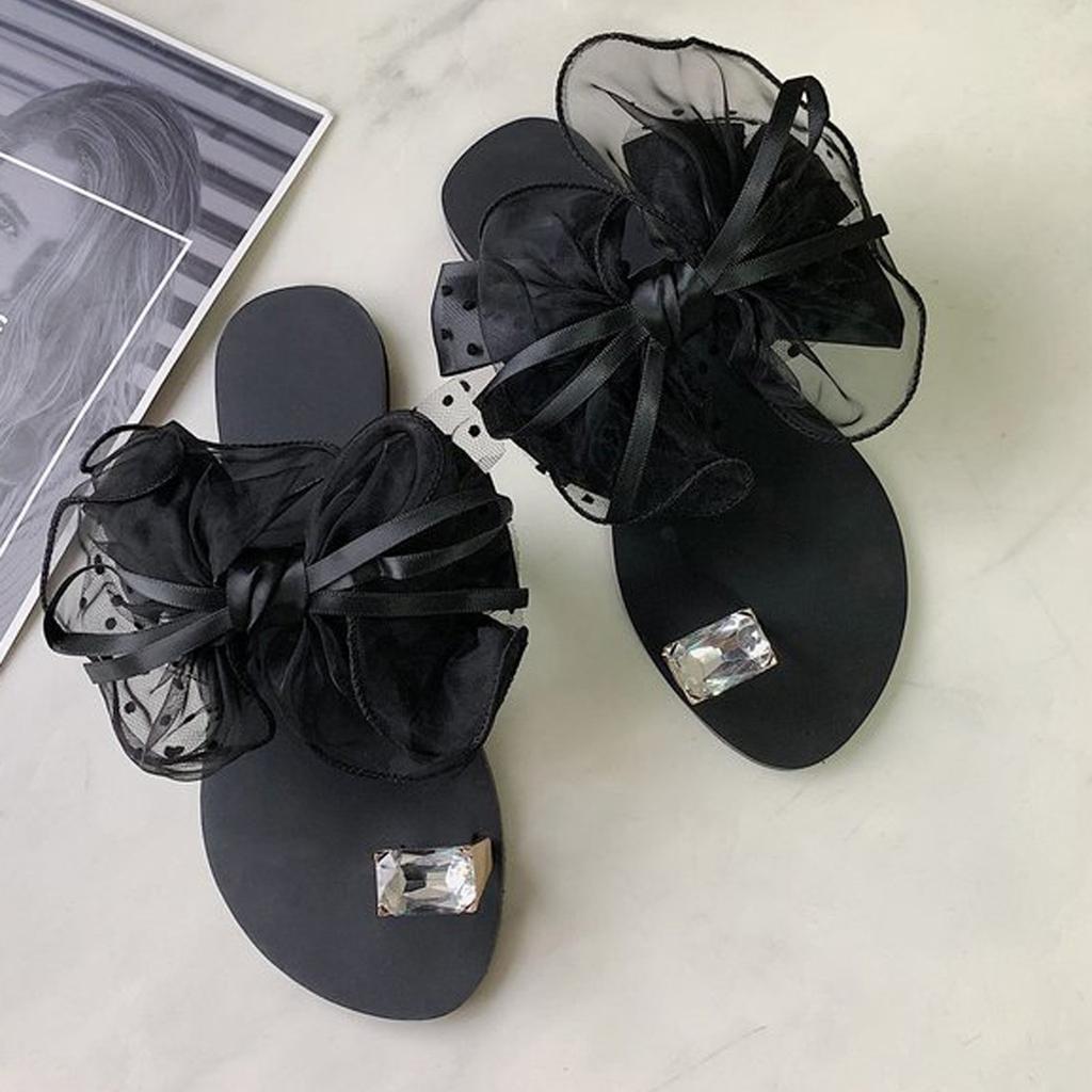 Kobiety śliczne muszki udekoruj antypoślizgowe klapki klapki damskie sandały plażowe