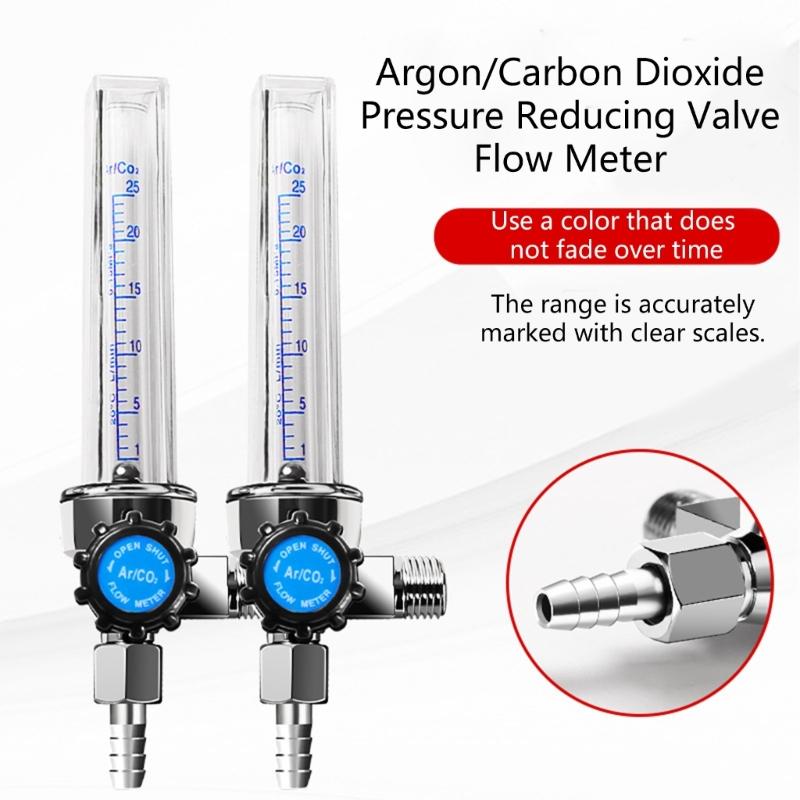 Argon CO2 Regulator Flowmeter Featuring Clear Tube For Clear Gas Flow Monitoring And Antislip Connection