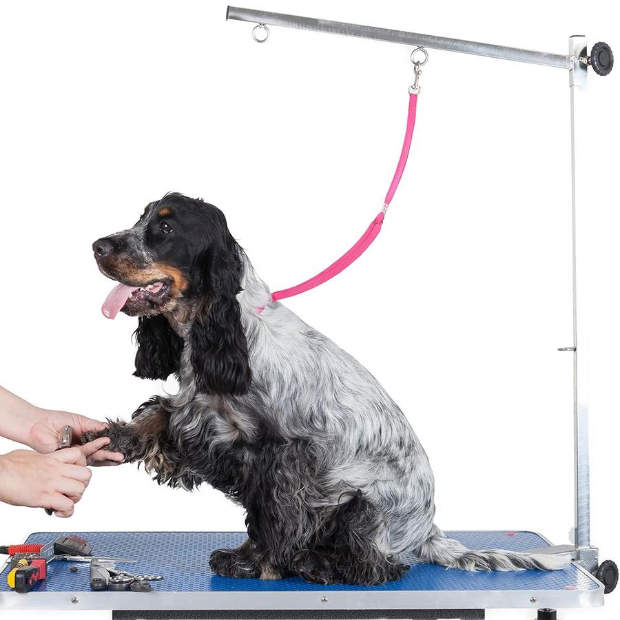 9 Pieces Pet Grooming Loops Nylon Restraint Noose Adjustable Fixed Dog Cat Safety Rope for Pet Grooming Table Bathtub