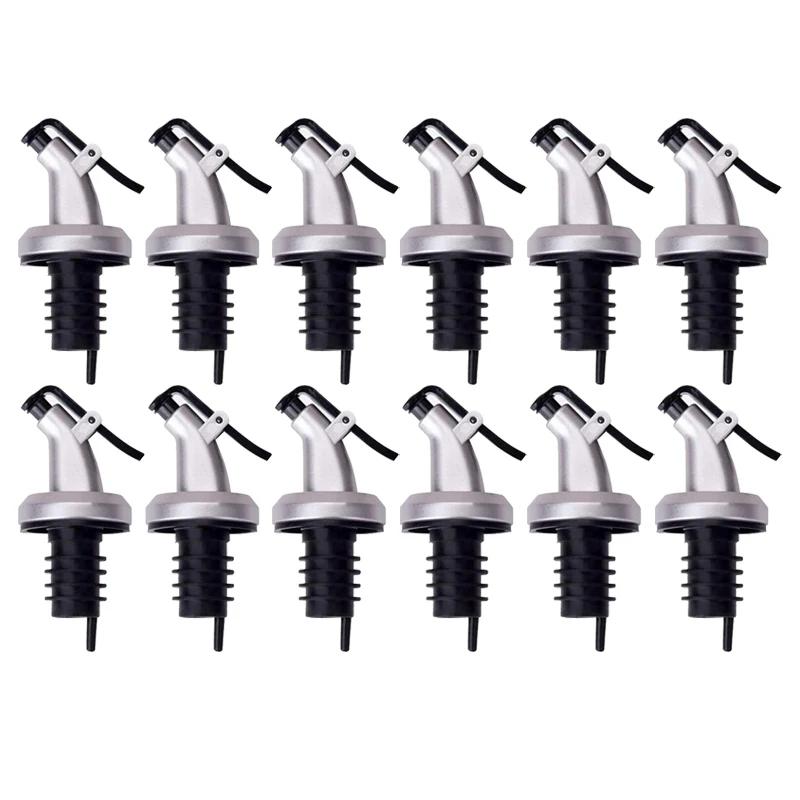 Oil Bottle Stopper Rubber Lock Plug Seal Leak-proof Food Grade Plastic Nozzle Sprayer Liquor Dispenser Wine Pourers Bar Tools