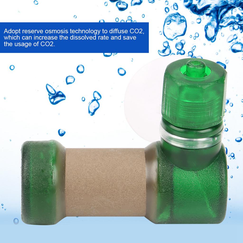 Easy Carbon Dioxide Diffuser CO2 Atomizer for Super Fish Tank Aquarium Equipment(Green L)