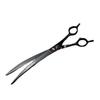 9-inch Angled Curved Grooming Scissors for Pets with Bag