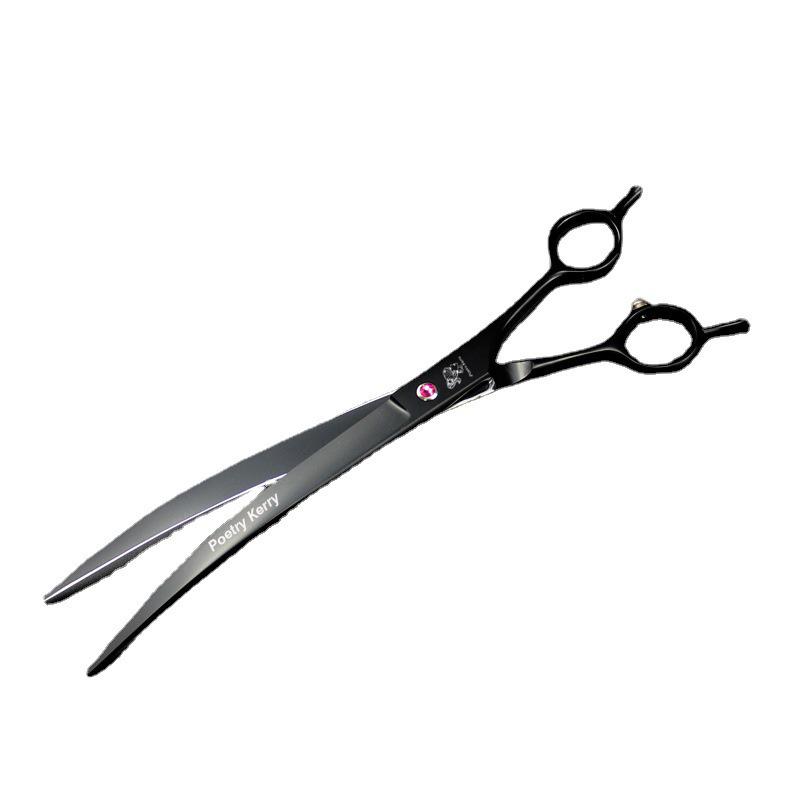 9-inch Angled Curved Grooming Scissors for Pets with Bag