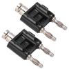 2PCS J.20022 4mm Banana Plug Connector BNC Female to Double Row Banana Connector Adapter