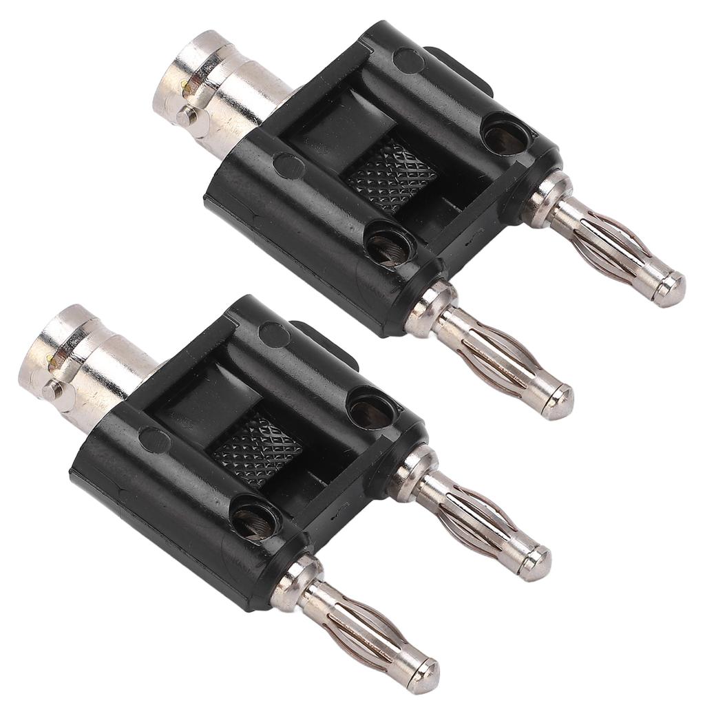 2PCS J.20022 4mm Banana Plug Connector BNC Female to Double Row Banana Connector Adapter