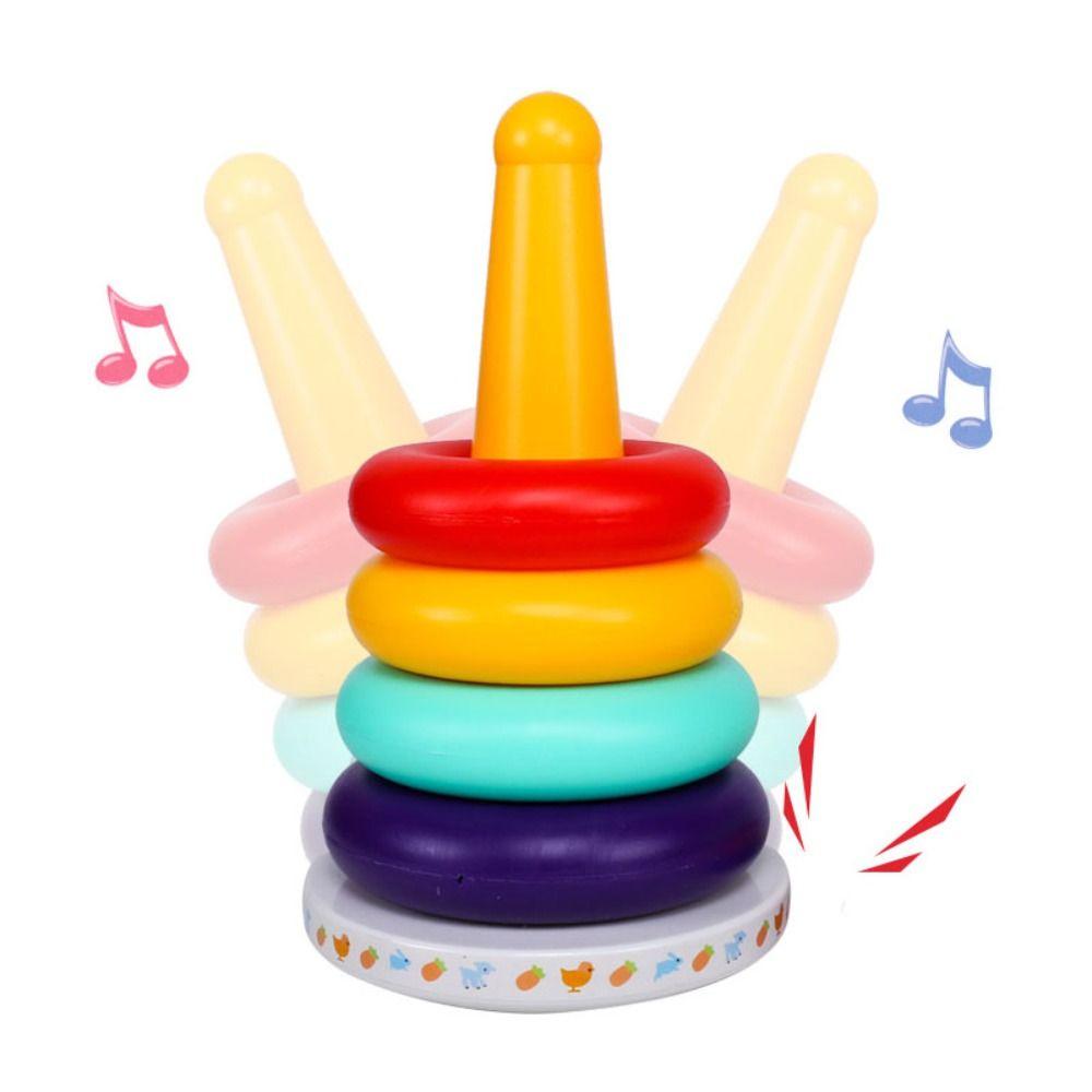 Stackable Stacking Rings Babies Toy Sensory Stacking Plugging Toy Develop Cognition Ability
