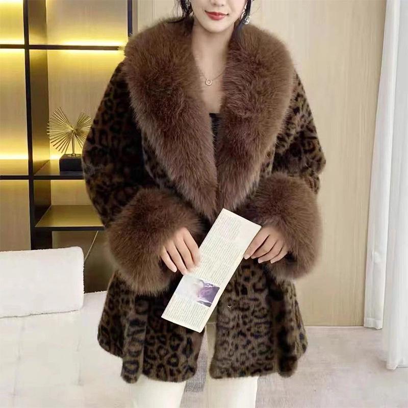 2025 Fall/Winter Plush Coat: Thick, Warm, and Slim-Fit with Belt & Large Fur Collar