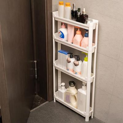 Lagerschrank hinter der Tür, Lagerregal für Badezimmer und Küche, mehrschichtiger, schmaler Schrank, platzsparendes Rollregal