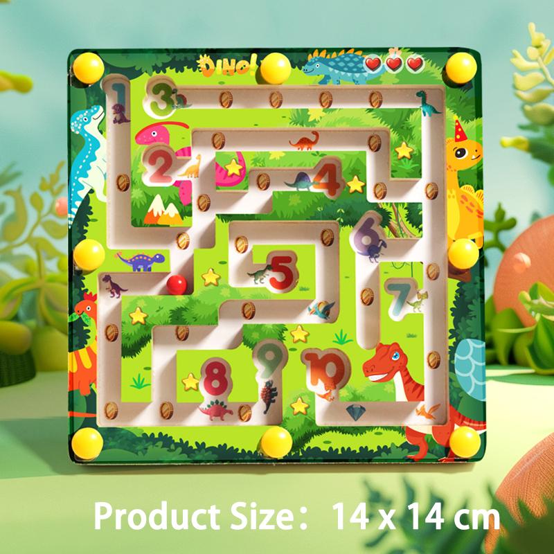 Baby Magnetic Maze Games Montessori Toys Balance Pen Control Track Board Logical Thinking Brain Game Early Education Travel Toys