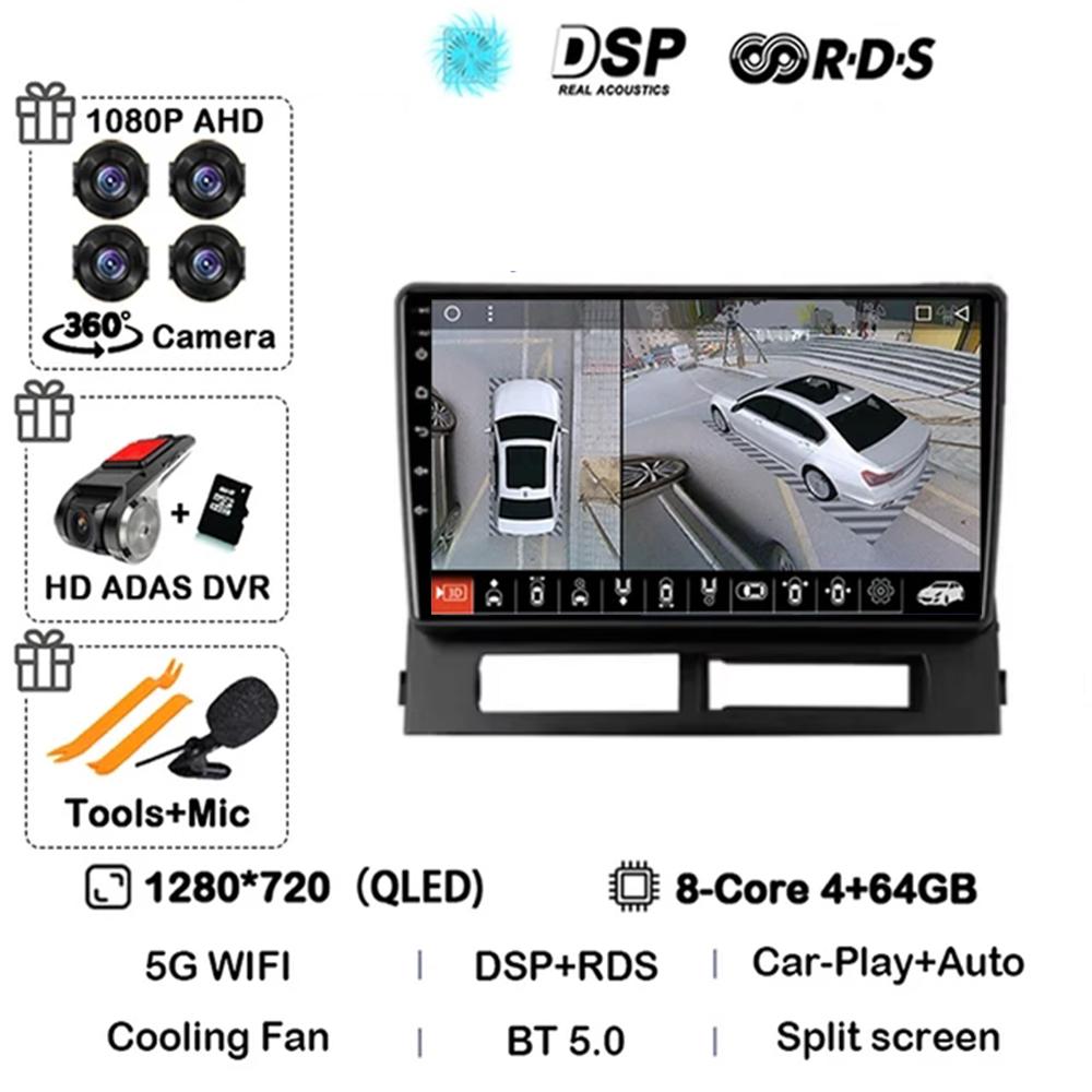 Carplay For Toyota Prius XW20 II 2 2003 - 2011 Android 14 Android Auto 2DIN Autoradio Lettore Unità principale GPS Stereo Multim