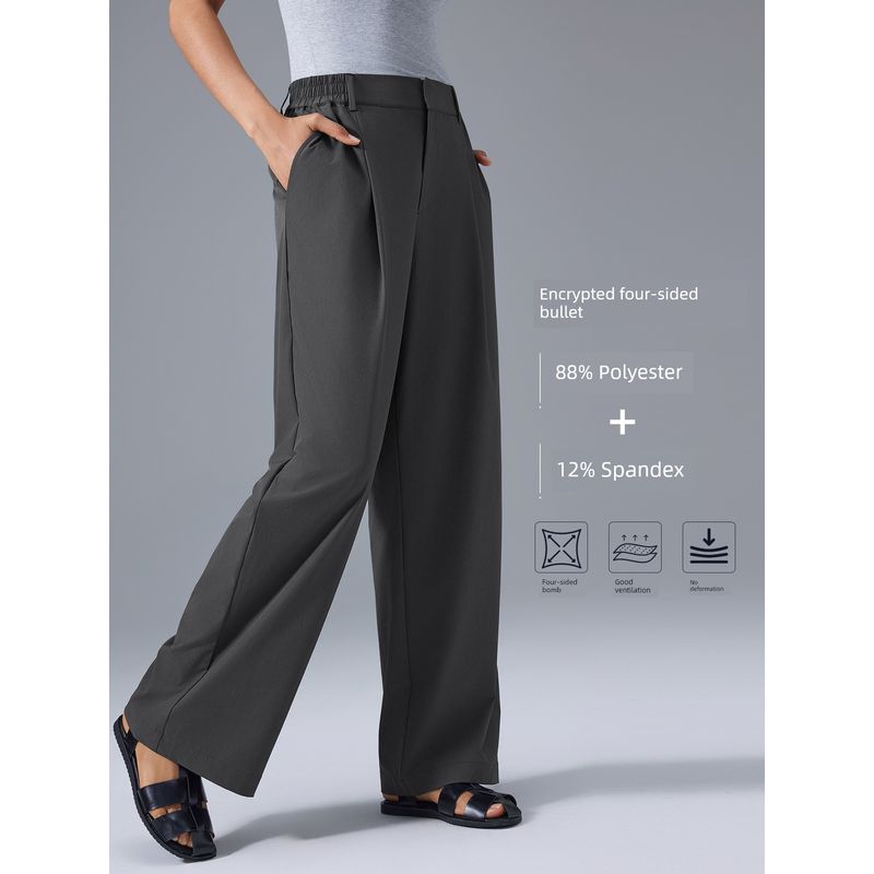 Lu Same Style Straight-leg Loose Pants Women's Summer Thin Quick-Drying Breathable and Loose Drape Idle Style Pants Sports Pants