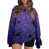 Women's Fashion Casual Long Sleeve Halloween Printed Neck Sweatshirt Top