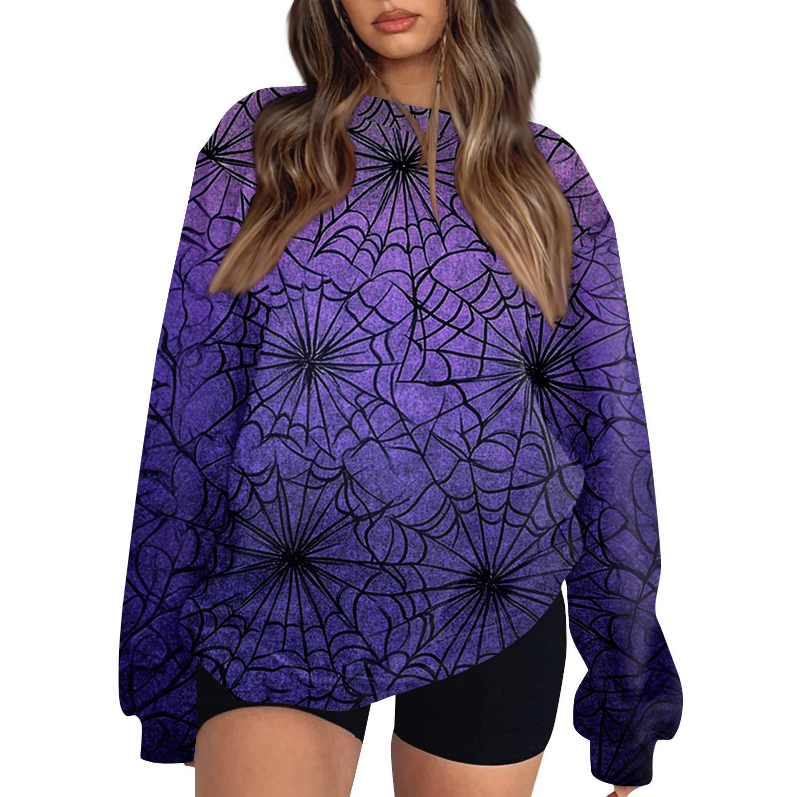 

Женский модный повседневный свитшот с длинным рукавом и принтом на Хэллоуин M