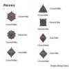 7 Pcs Black Red Eyes Metal Dice Solid Metal Polyhedral Dice Set Suitable for Role-Playing RPG Board Game Dice Role-Playing RPG