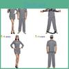 Unisex Halloween Cosplay Prisoner Costume For Stage Performances With Stick-on Badge