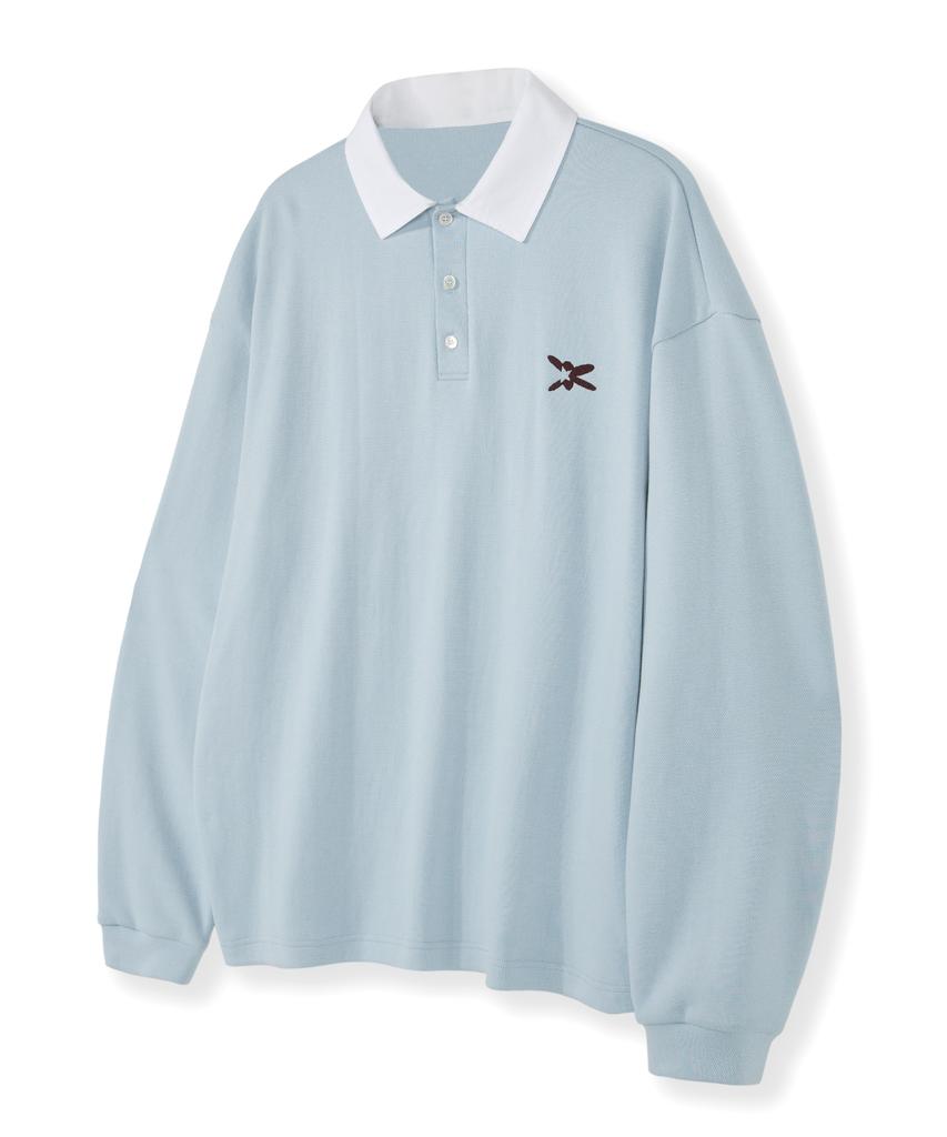 BOUNDARY Classic Logo Collar Pk T-Shirt [Sky Blue]