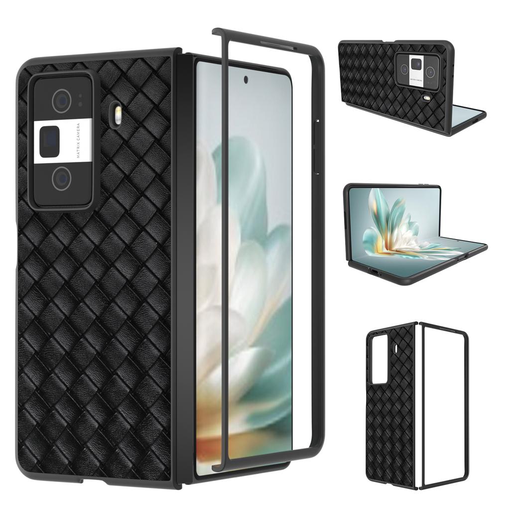 For Honor Magic Vs3 5G Case Woven Texture PU Leather Coated PC Mobile Phone Cover