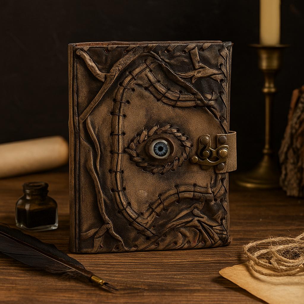 Leather Evil Eye Journal 17x12.5cm, 160 Pages