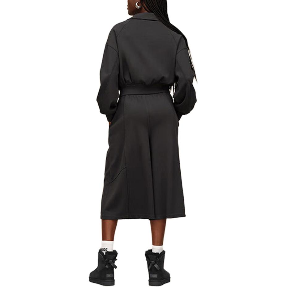 UGG Solid Color Lapel Zipper Pocket Long Sleeve Jacket Women Jackets 1171485-INK