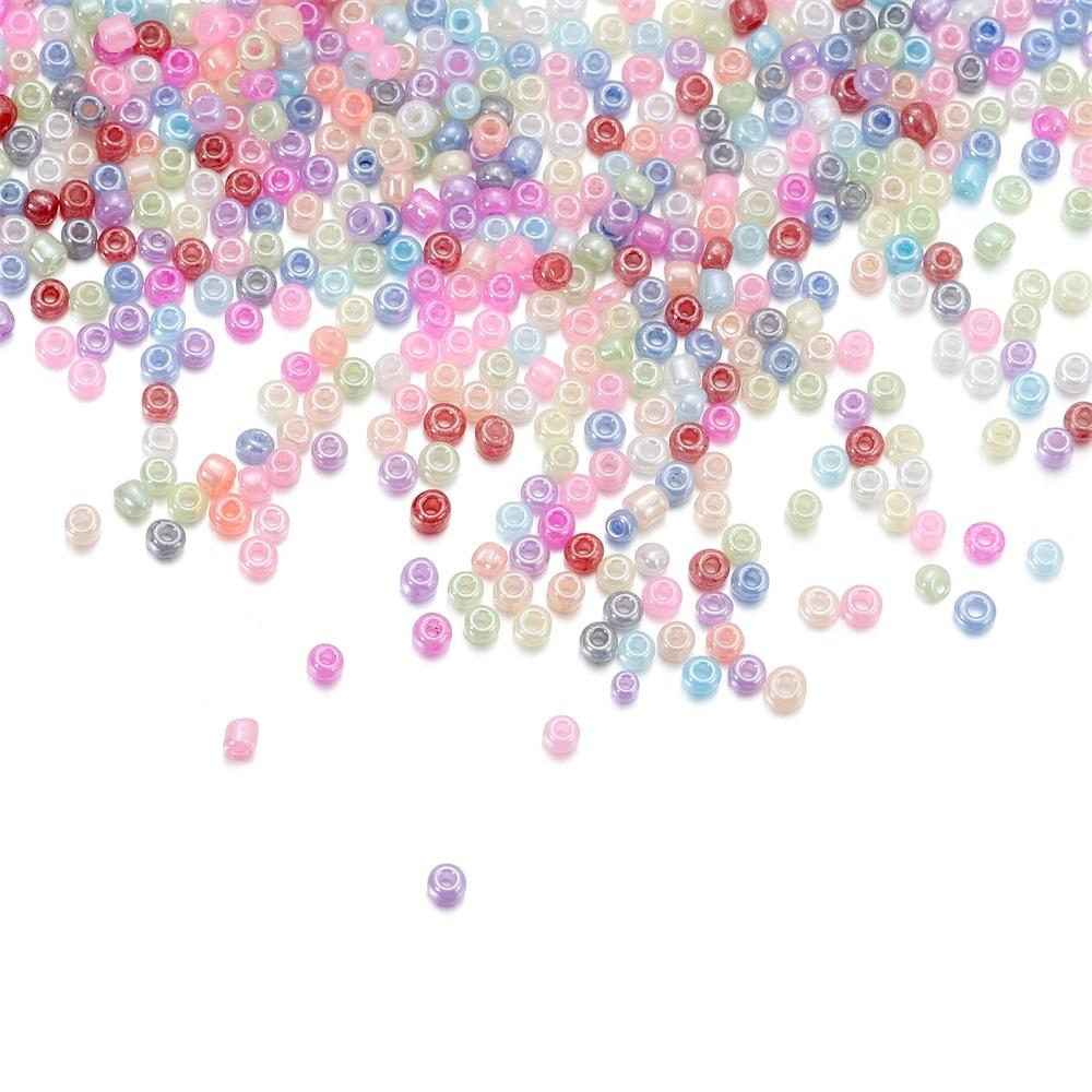 500 Stück 3 mm süße bunte Charm-Macaron-Glas-Rocailles, süße kleine Perlen, Süßigkeiten für DIY-Nacklace-Schmuck, Bastelzubehör