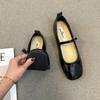Fashion Bailamos 2025 Brand New Women Flats Low Heel Shoes Square Toe Retro Mary Janes Pumps Casual Spring Loafers Ballerina Shallow Bal