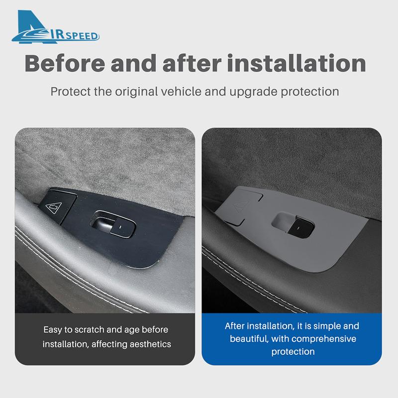 Silicone 4pcs Window Lifter Switch Trim Cover for Tesla Model Y Juniper Launch 2025 2026-UP Control Car Interior Accessories