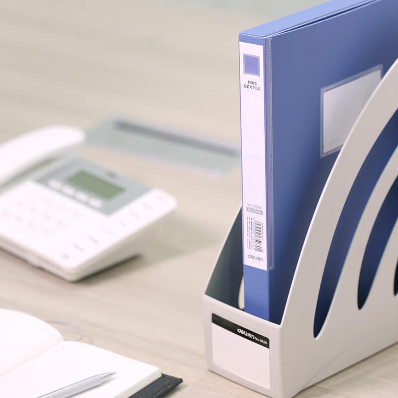 Deli A4 Plastic File Box with Velcro Closure