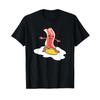 Kawaii Bacon Surfing On Fried Egg Breakfast And T Shirt Vintage Stylish Comfortable Casual Top For Everyday Wear Graphic