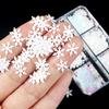 Christmas Glitter Nail Snowflakes Sequins Nail Art Decals Manicure Charms Decor