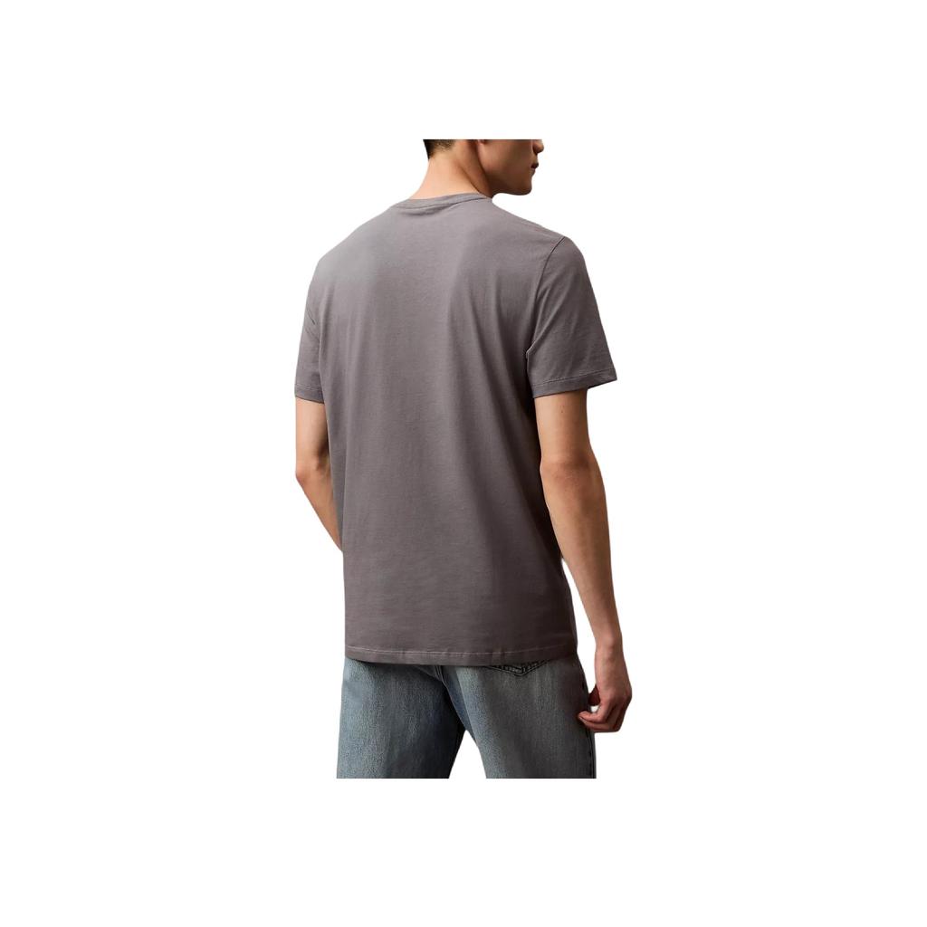Calvin Klein Minimalist Comfortable Versatile Gradient Pattern Crew Neck Short Sleeve T-Shirt Men Tops Gray 4RB845G-030