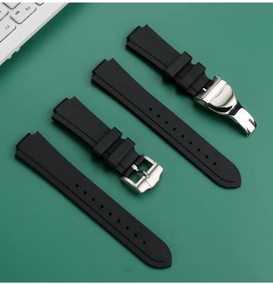 ONEConvex Interfejs Silikonowy Pasek do Zegarka Dla Serii Tudor Pelagos Tomahawk 25500 25600 Wodoodporny Gumowy Pasek do Zegarka Miękki CzarnyMN