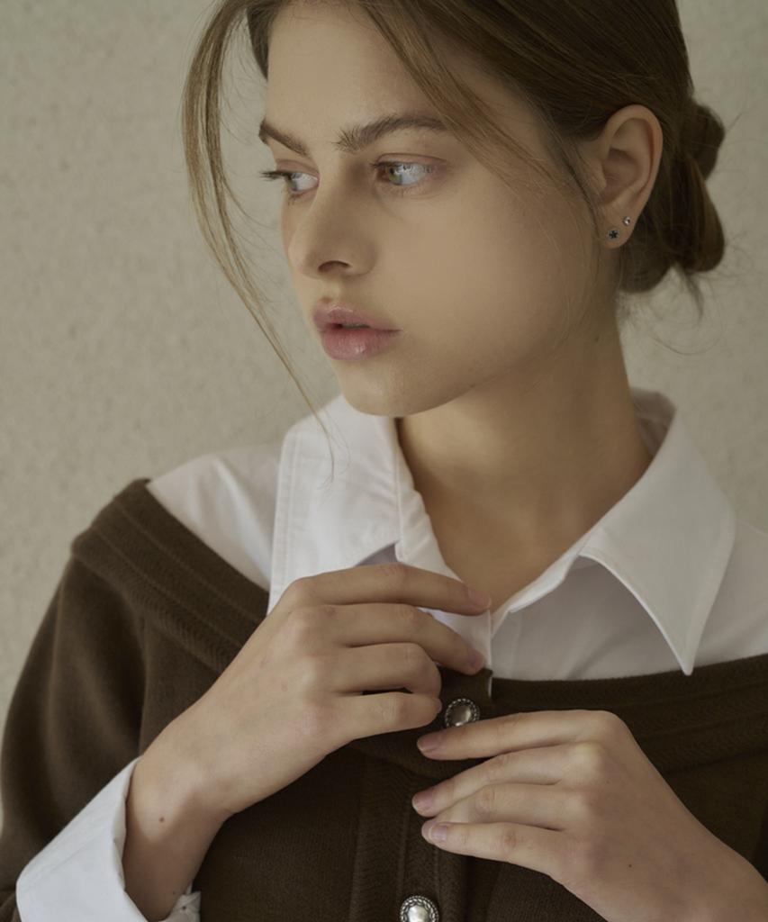Eima Off-Shoulder Layered Knit_Brown
