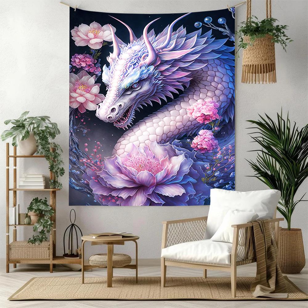 Dragon Wall Decor Tapestry Art For Pet Memorial Birthdaywedding Party Backdrop Family Gift