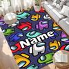 Custom Name Personalized Among Us Print Carpet, Versatile Home Decor Rug, for Playroom, Apartment, Balcony, Entryway, Hallway Gift