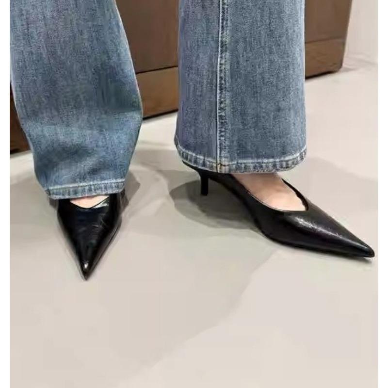Fashion New Pumps Shoes Women Fashion Office Basic High Heels Work Lady Shoes Black Pink Green Thin Heels Brand Point Toe Zapatos Mujer