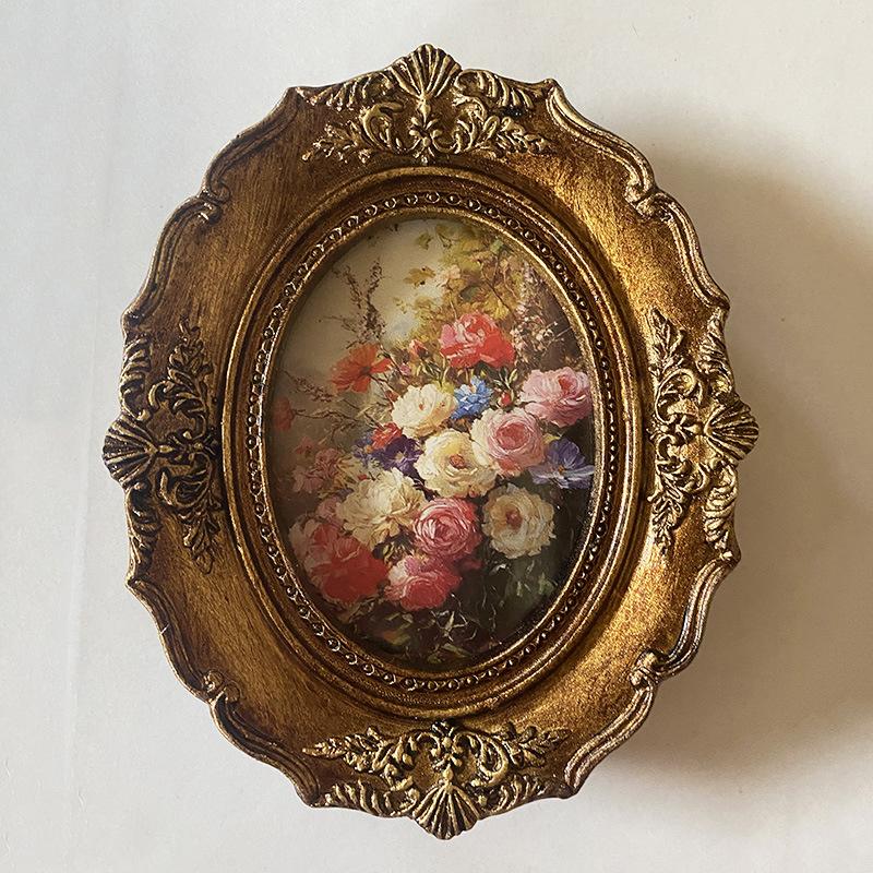 

Полимерная фоторамка Ретро Резная Потертая Нехрупкая Устойчивая к коррозии для Фотостены Украшение дома Украшение для вечеринки