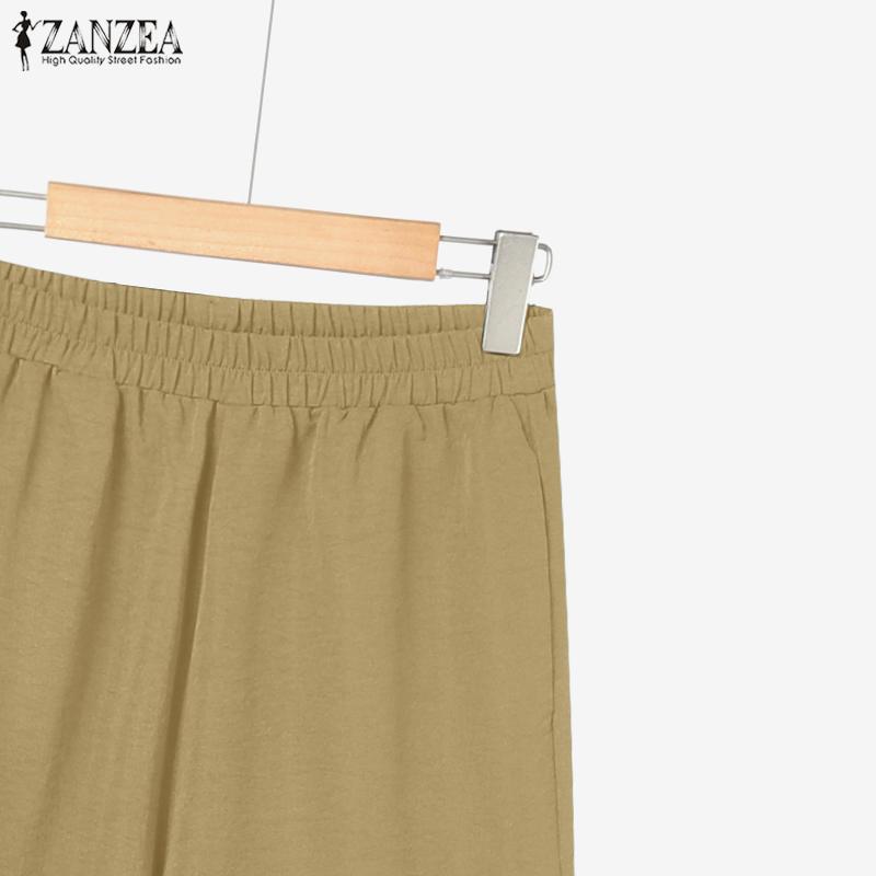 ZANZEA Dámské ležérní dvoudílné sady obleků s dlouhým rukávem a kalhotami