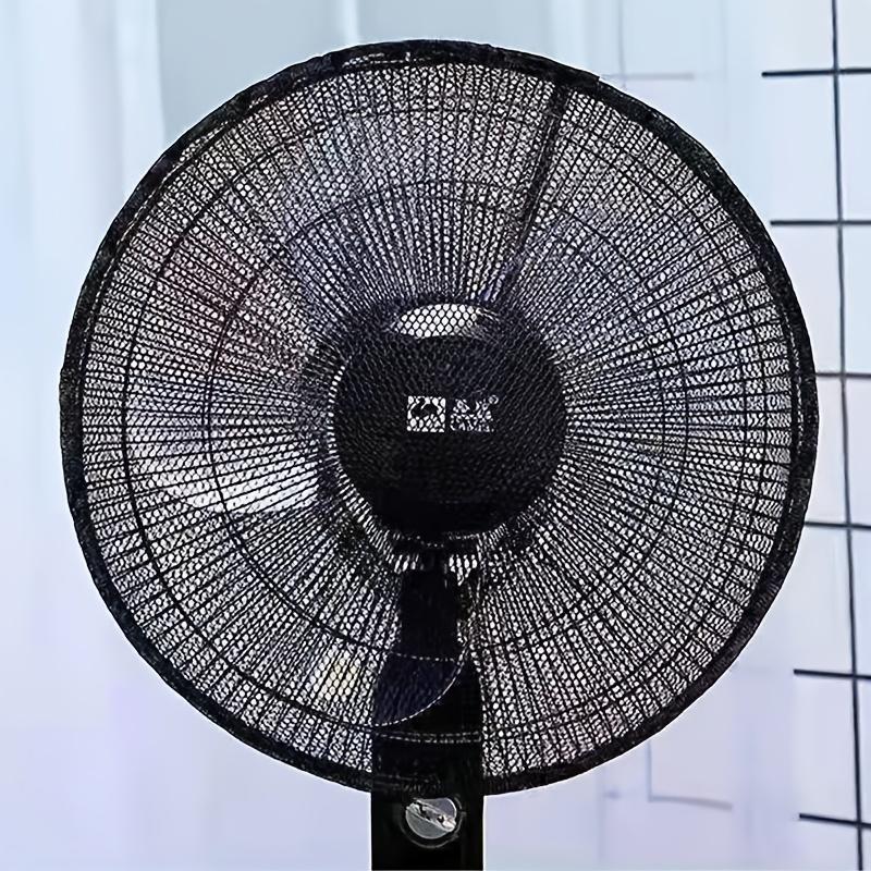 

1 шт. Классический регулируемый чехол от пыли для вентилятора с защитой от пальцев - Моющийся сетчатый чехол для домашних и офисных вентиляторов, не требует электричества или батареек чёрный