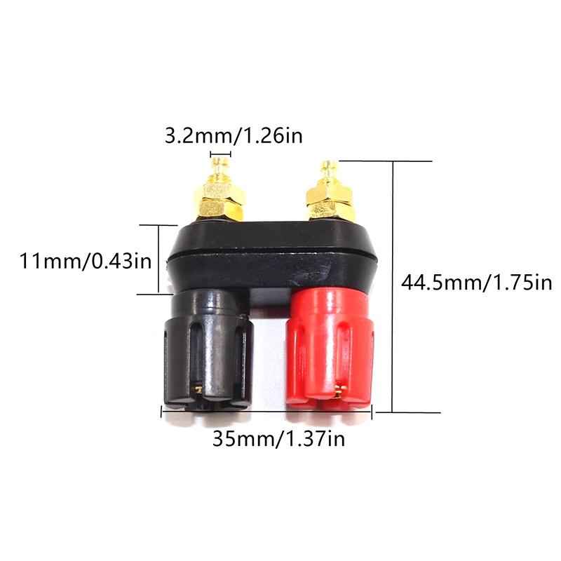 1/2/3/4/5PCS Speaker Banana Plug Terminal Connector Dual Female Banana Plug For Speaker Amplifier Dual 2-Way Banana Plug Jack